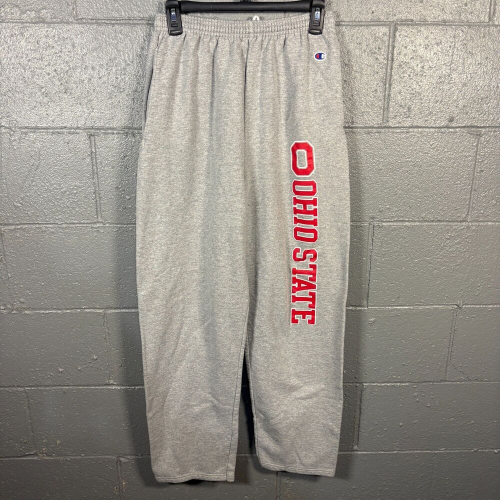 Champion Ohio State Buckeyes Sweatpants Men’s M Gray Spellout OSU